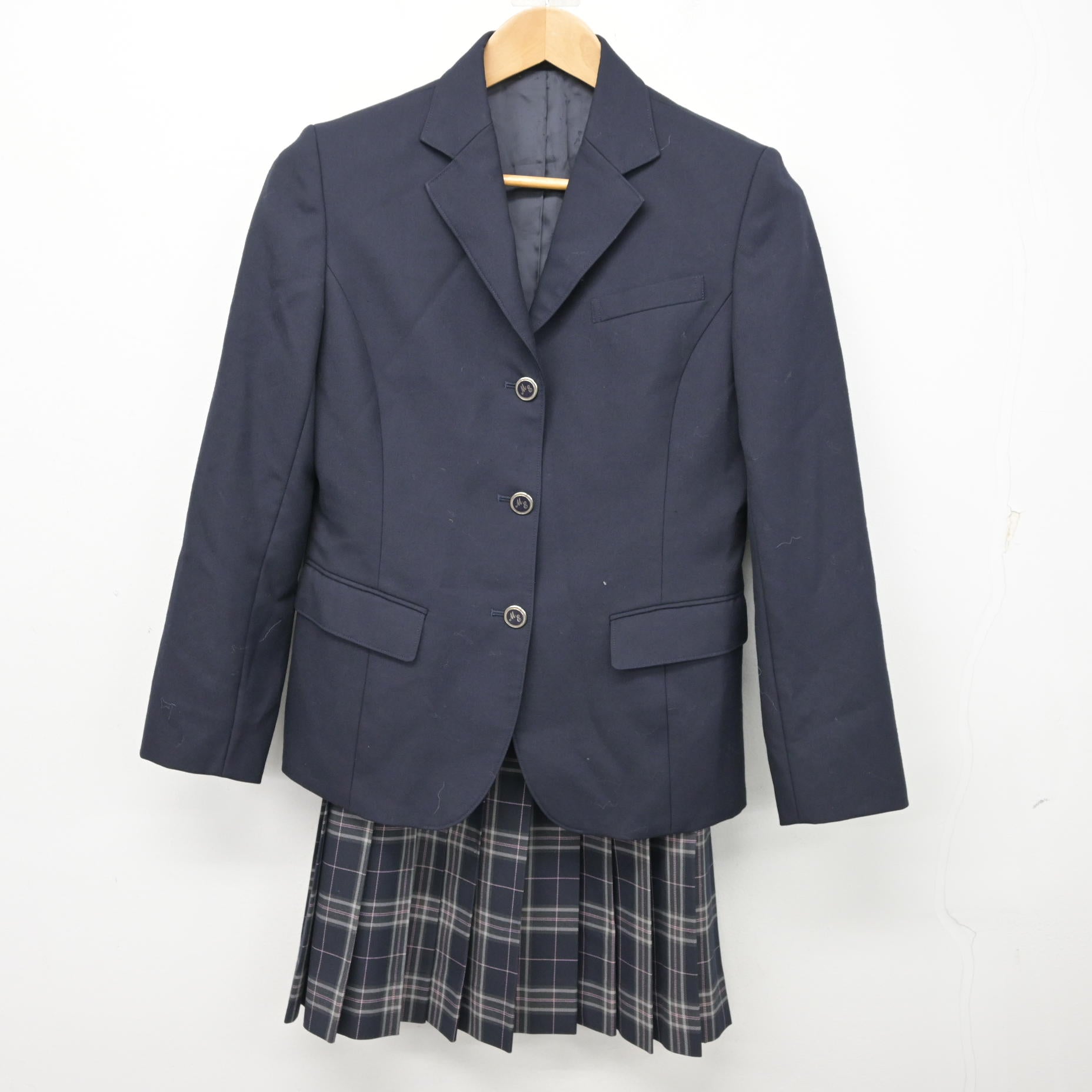 中古】滋賀県 水口東中学校 女子制服 2点 (ブレザー・スカート 中古】滋賀県 水口東中学校 女子制服 2点 (ブレザー・スカート