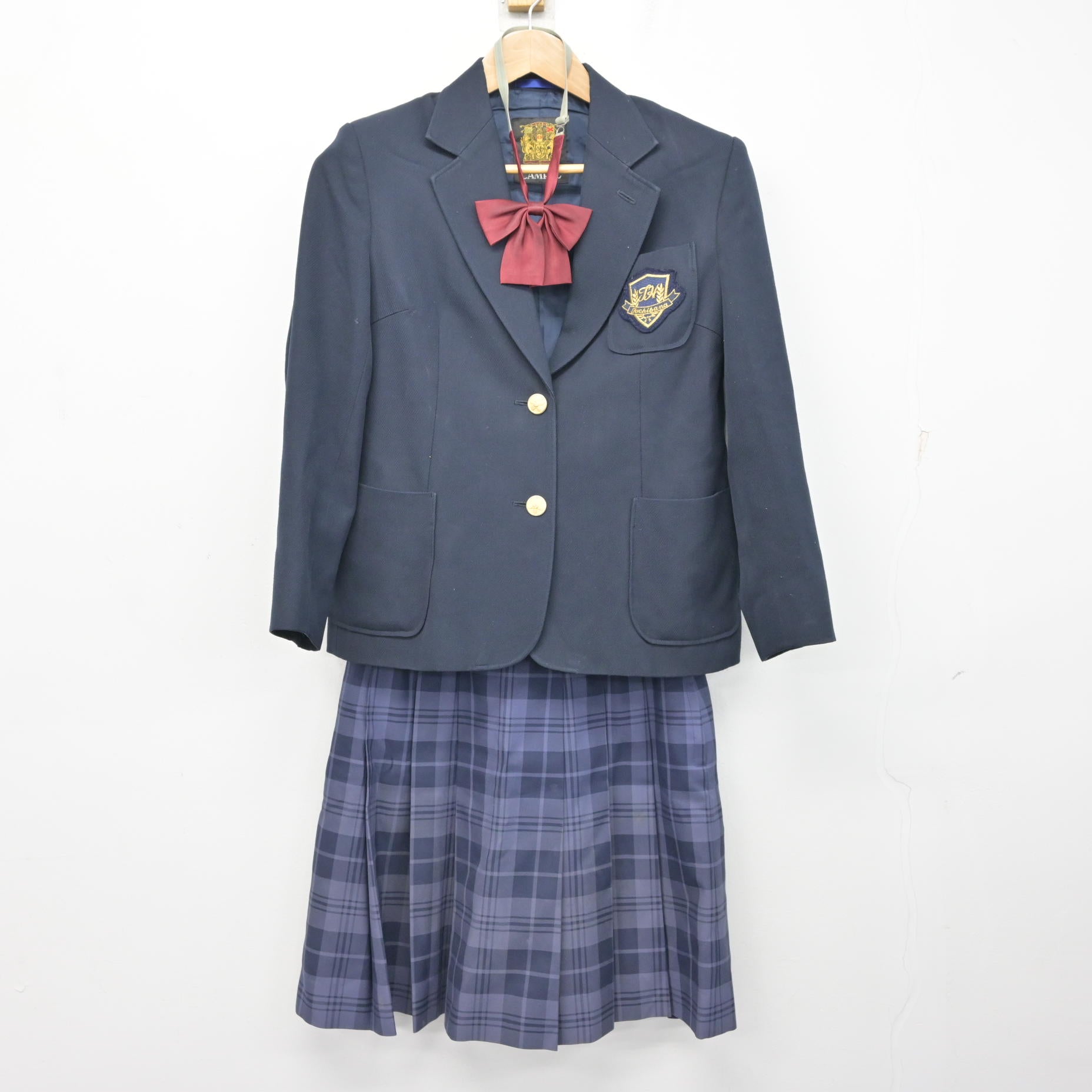 中古】神奈川県 橘高等学校 女子制服 3点 (ブレザー・スカート
