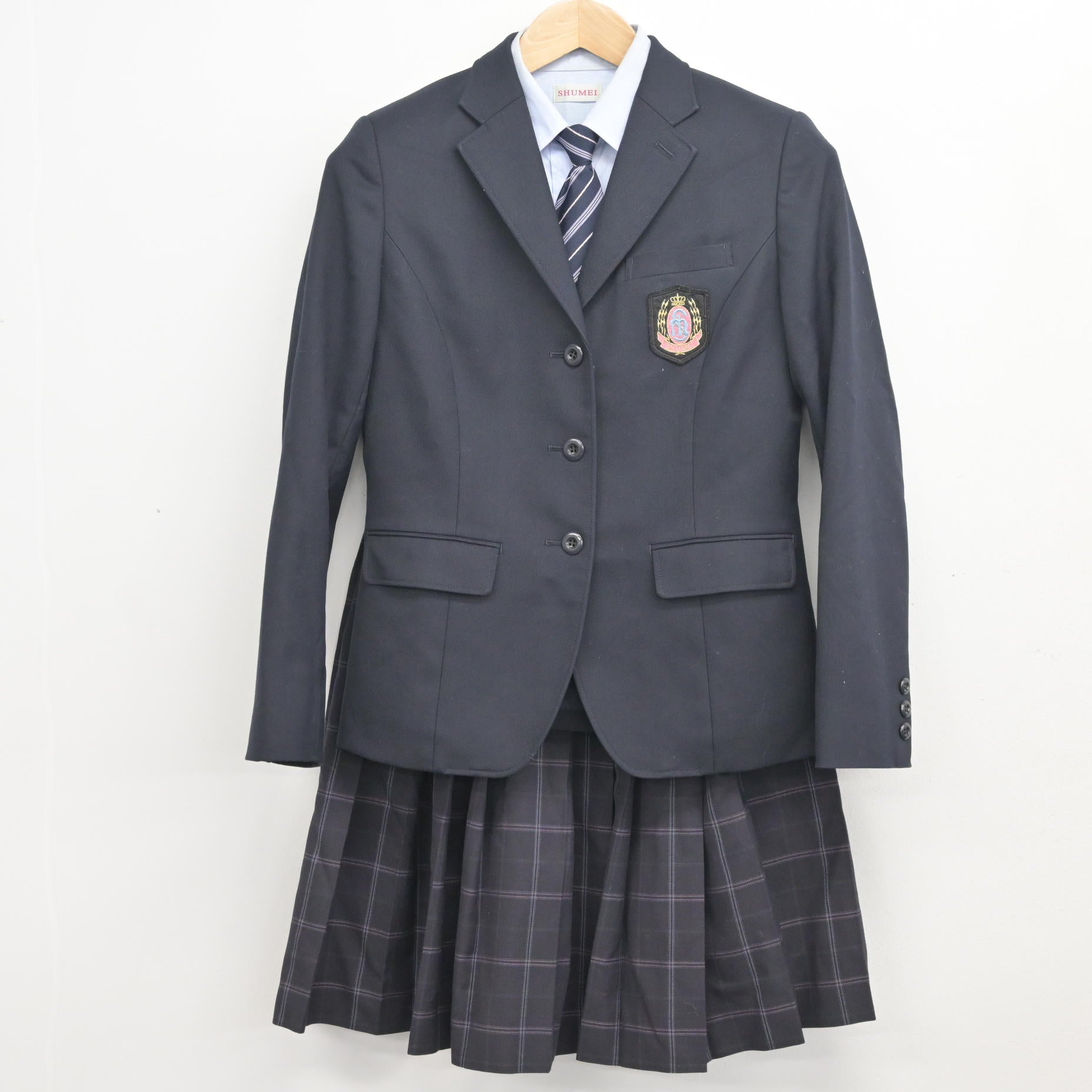 中古】千葉県 秀明八千代高等学校 女子制服 4点 (ブレザー・シャツ