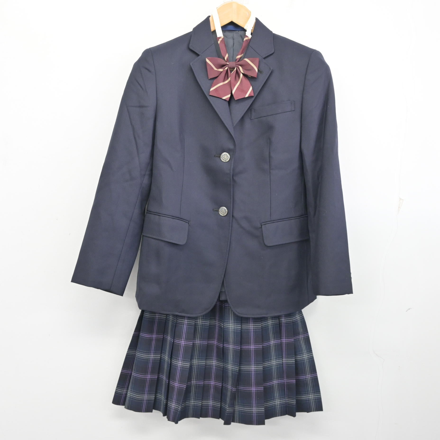 中古】 飛鳥未来高等学校 女子制服 3点 (ブレザー・スカート) sf141485