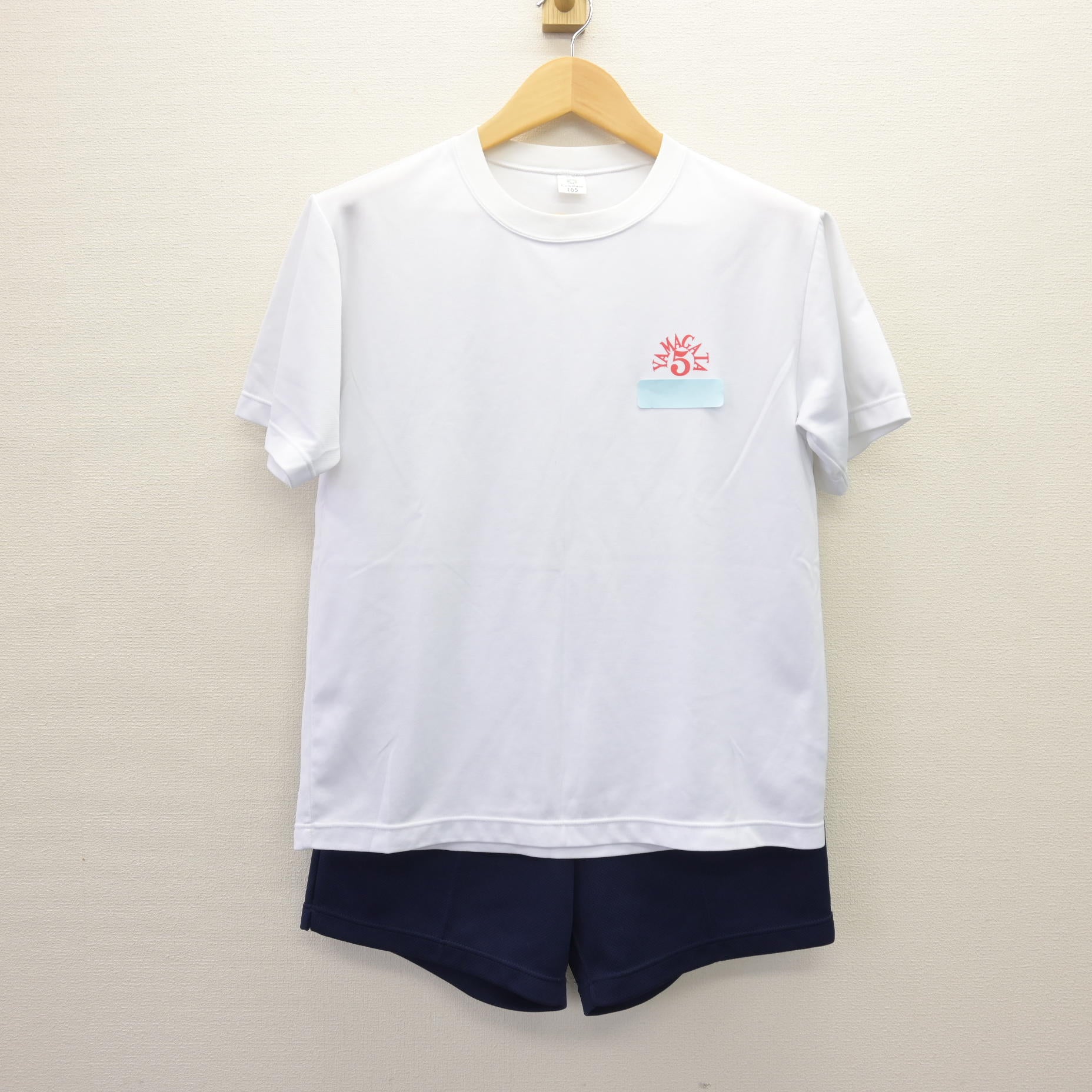 中古】山形県 山形市立第五中学校 女子制服 2点 (体操服 上・体操服 下