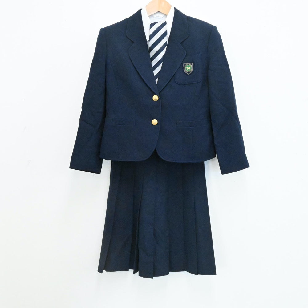 【中古】北海道 函館柏陵高校 女子制服 5点（ブレザー・スカート・シャツ・ネクタイ ） sf000147