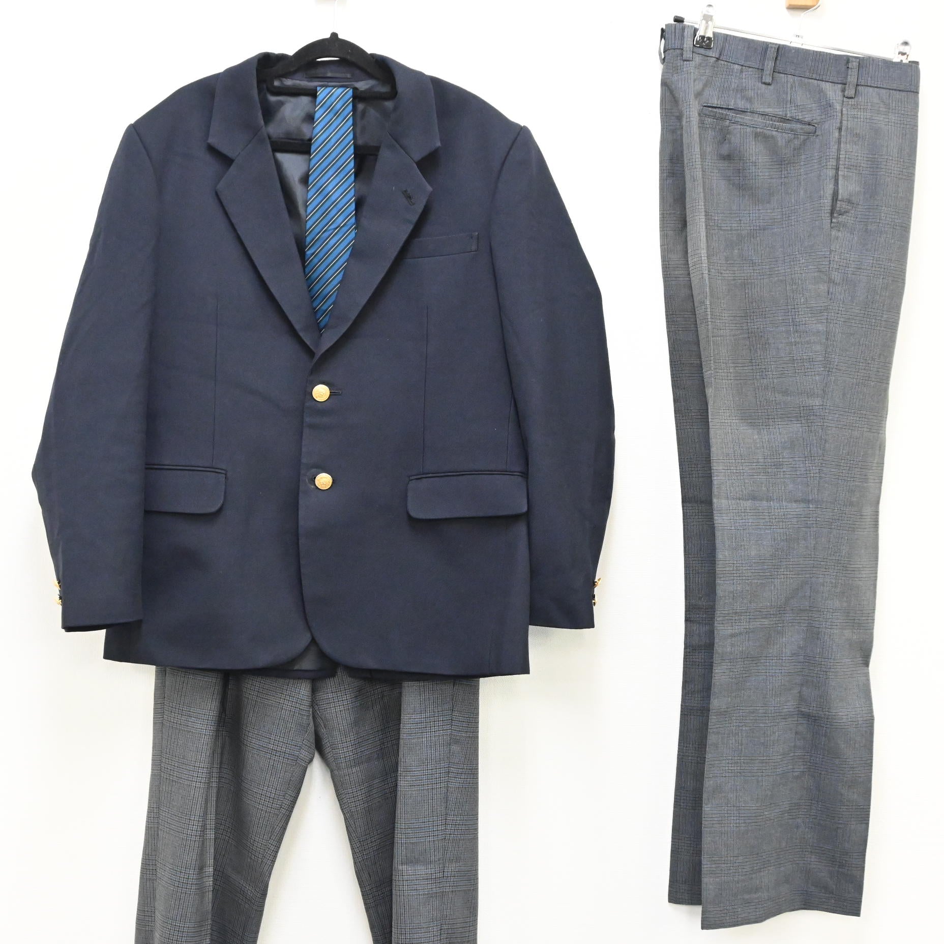 中古制服】神奈川県 南瀬谷中学校 男子制服 4点（ブレザー・ズボン