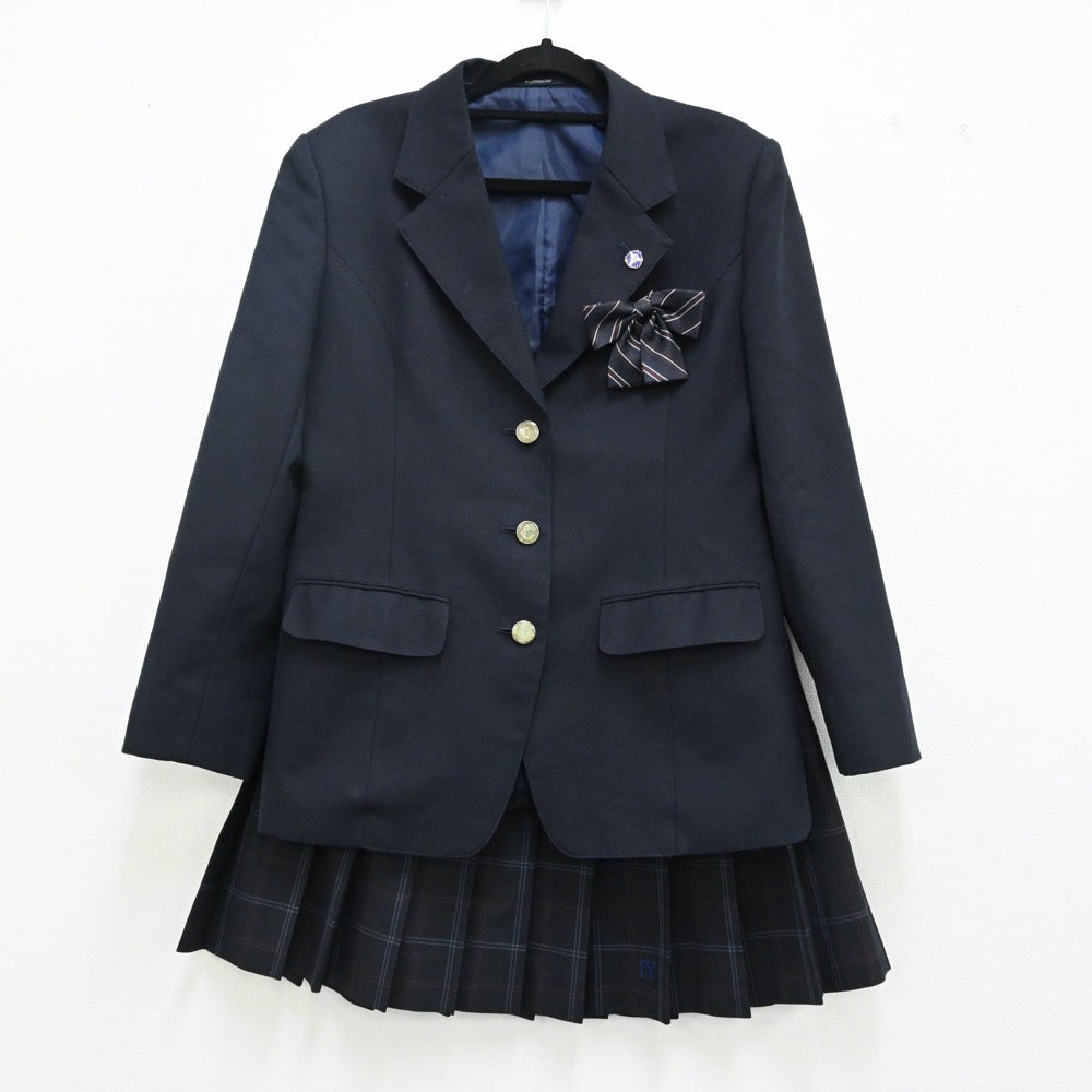 【中古】千葉 千葉県立市原八幡高等学校 女子制服 4点（ブレザー・スカート）sf000855