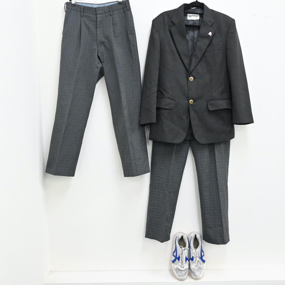 中古制服】東京都 足立区立新田中学校 男子制服 3点（ブレザー