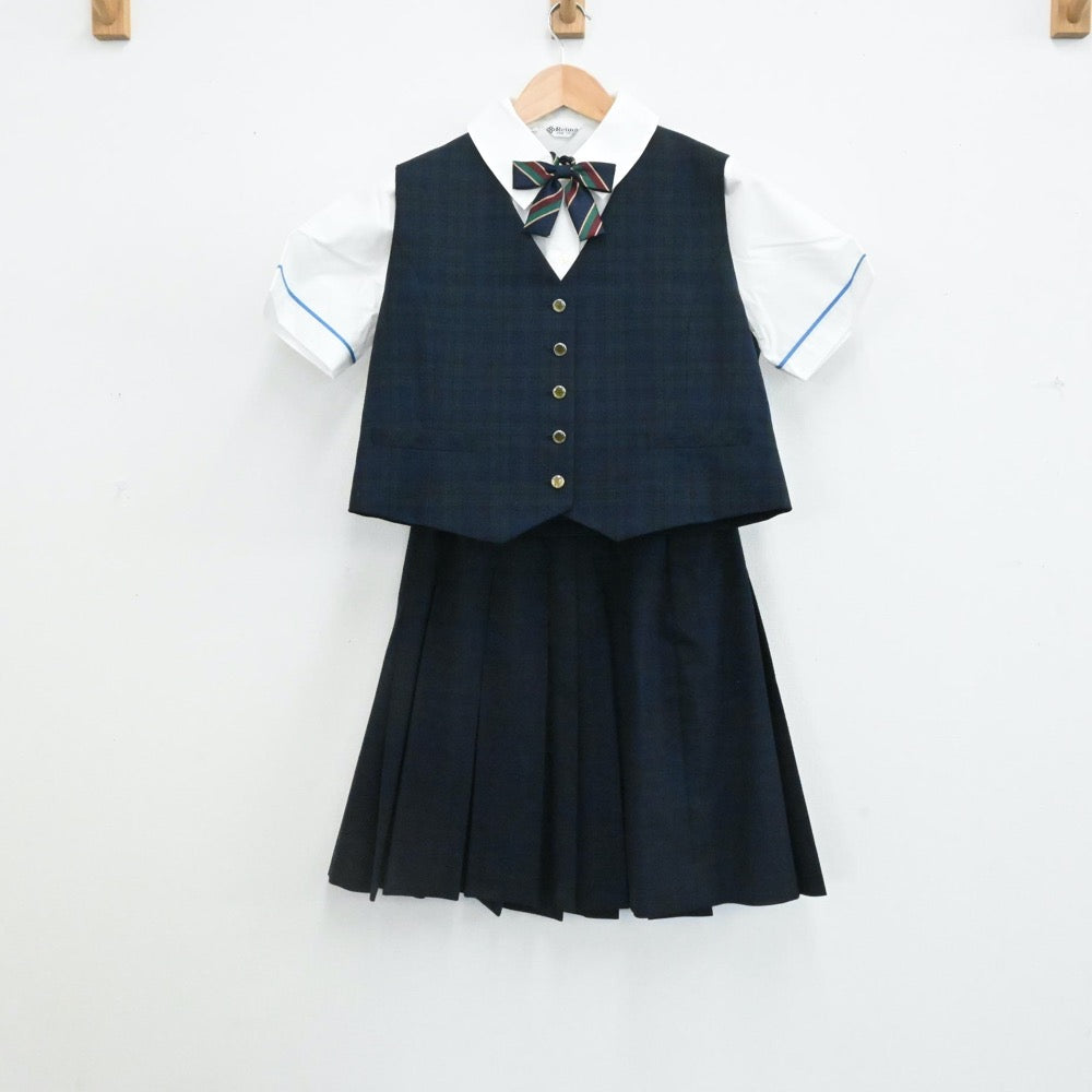 中古制服】岐阜県 岐阜県立各務原西高等学校 女子制服 4点（シャツ・ベスト・スカート）sf001209【リサイクル学生服】 | 中古制服通販パレイド