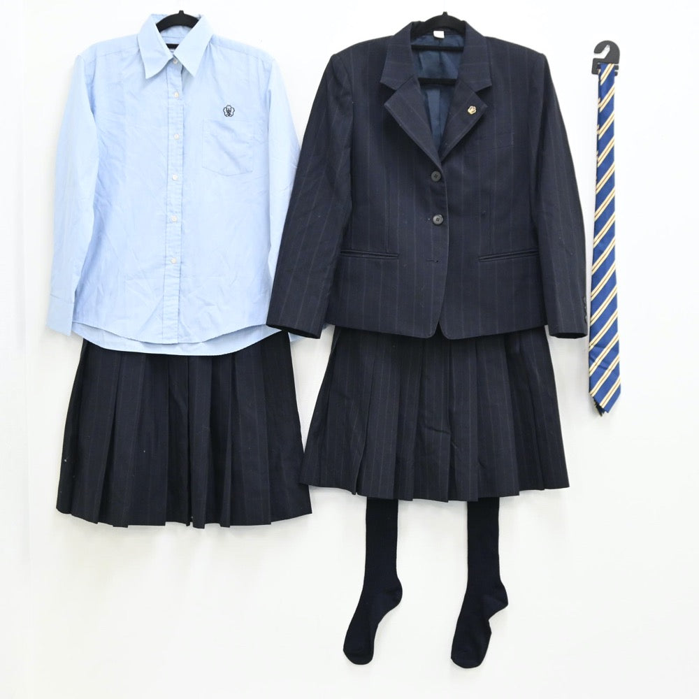 【中古】山口 山口県立下松工業高校 女子制服 6点（ブレザー・スカート・シャツ）sf001397