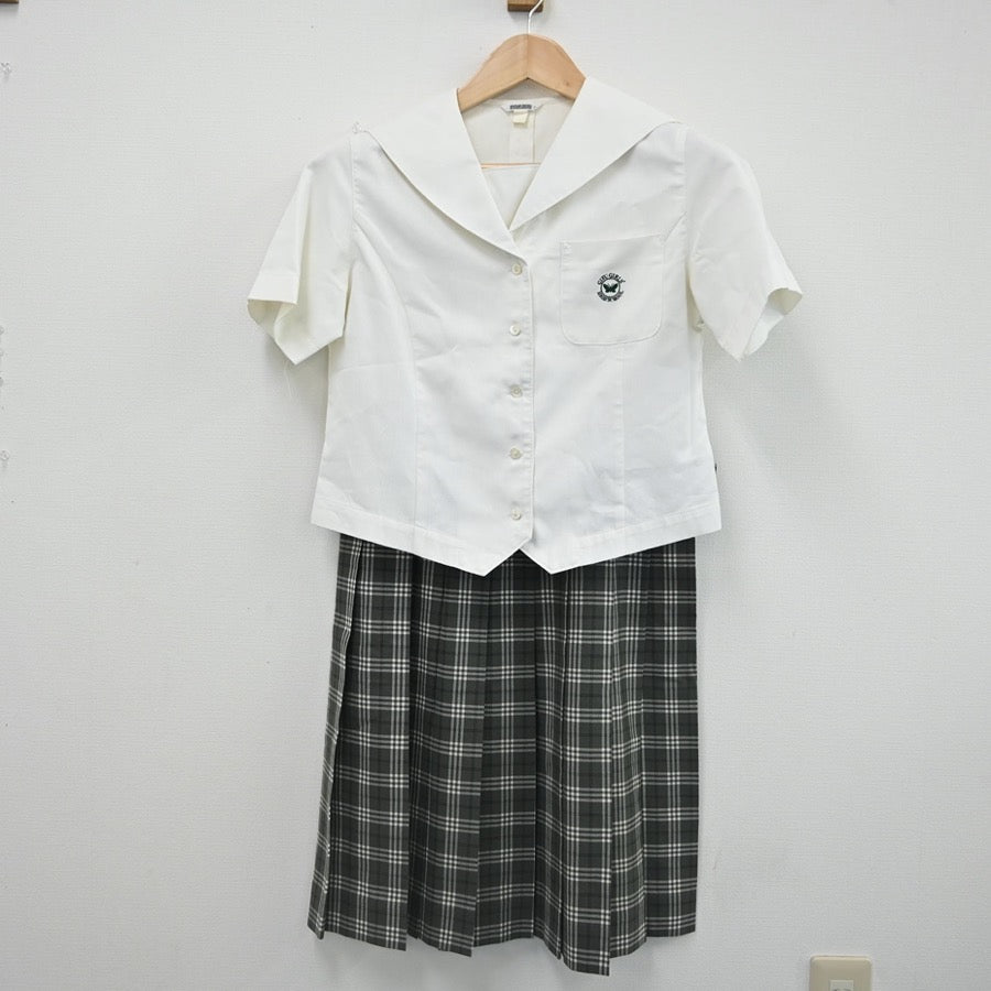 【中古】岐阜県 岐阜女子高等学校 女子制服 2点（セーラー服・スカート）sf002259