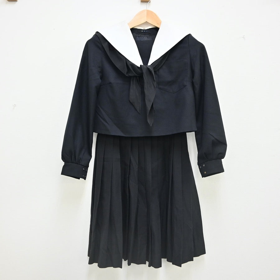 【中古】愛知県 西尾市立平坂中学校 女子制服 3点（セーラー服・スカート）sf002288