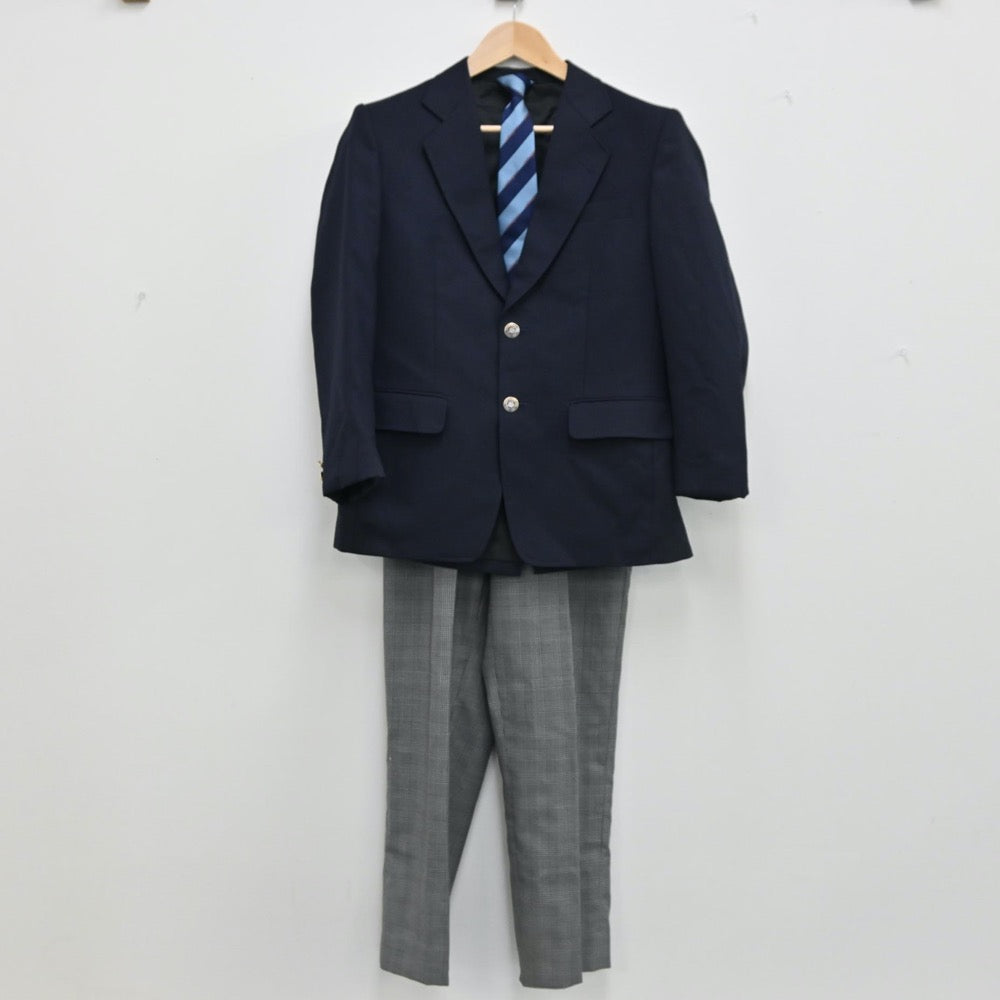 中古制服】東京都 板橋区立桜川中学校 男子制服 4点（ブレザー・ズボン