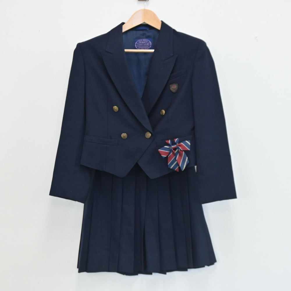 【中古】千葉県 幕張総合高等学校 女子制服 3点（ブレザー・スカート）sf002652