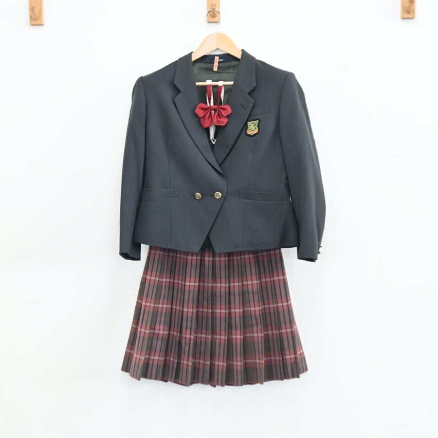 中古制服】京都府 花園高等学校 女子制服 4点（ブレザー・スカート