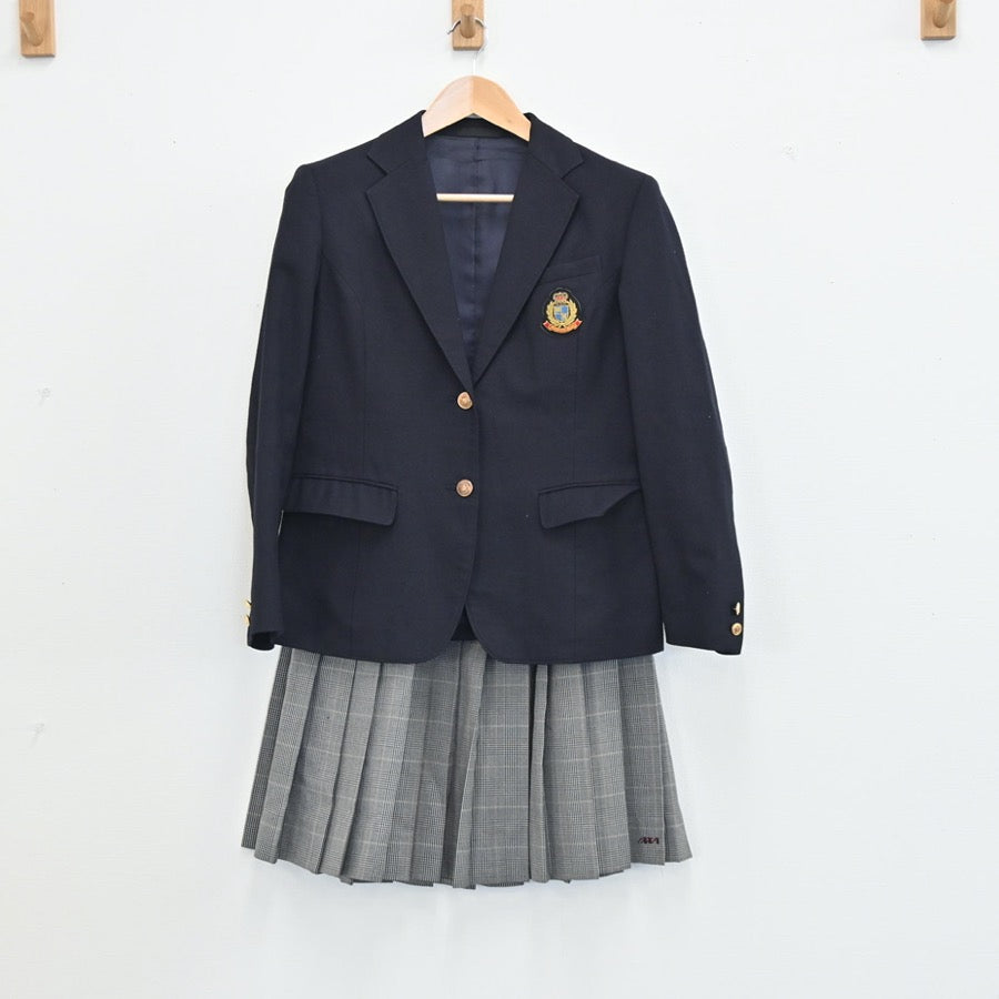 【中古】兵庫県 西宮南高校 女子制服 2点（ブレザー・スカート）sf003128