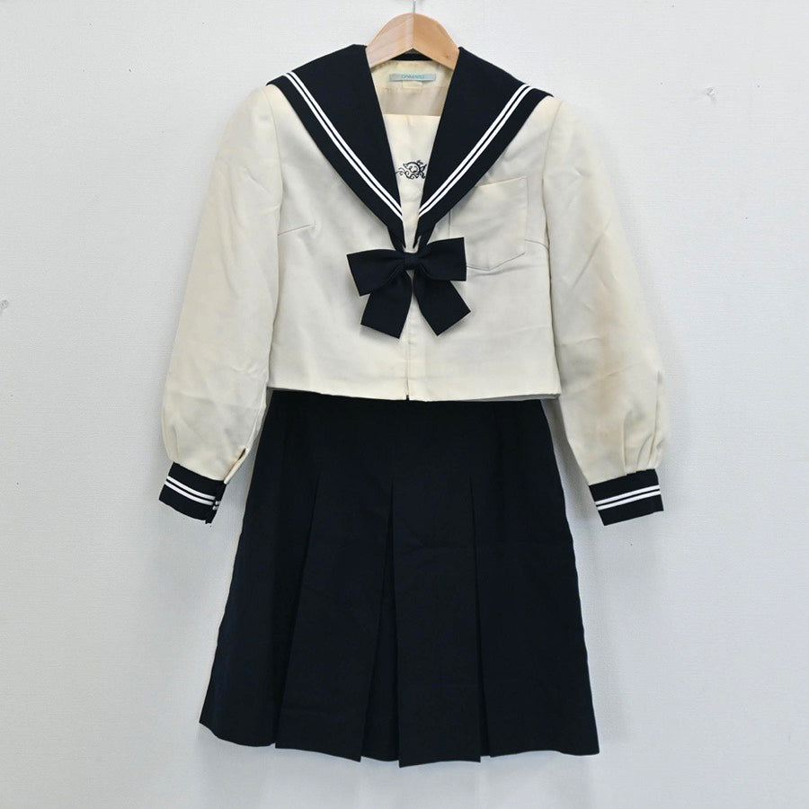 【中古】埼玉県 開智高等学校 女子制服 2点（セーラー服・スカート）sf003195