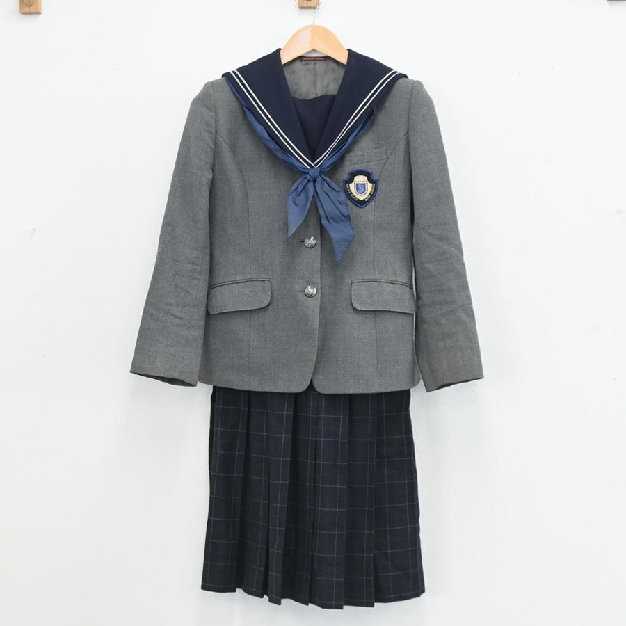 中古制服】大阪府 精華女子高等学校 女子制服 3点（セーラー服 