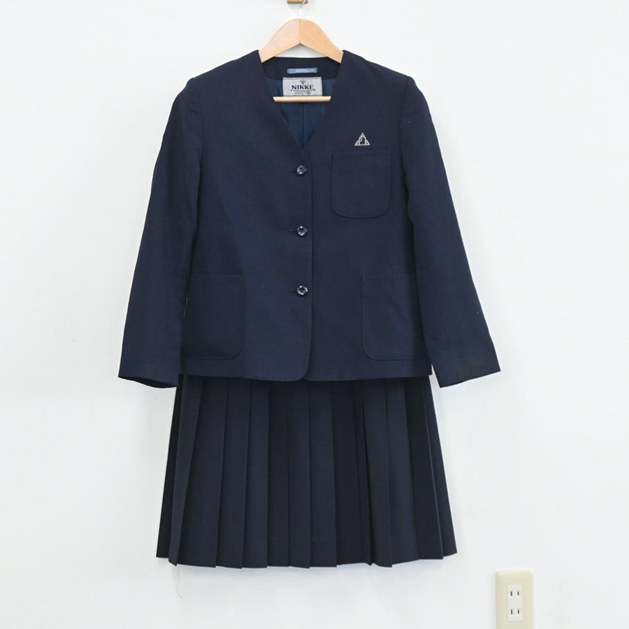 【中古】三重県 三重県鈴鹿市創徳中学校 女子制服 5点（ブレザー・ベスト・スカート・スカート）sf003578