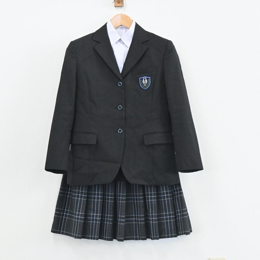 【中古】東京都 港区立港南中学校 女子制服 6点（ブレザー・シャツ・ニット・スカート）sf003579