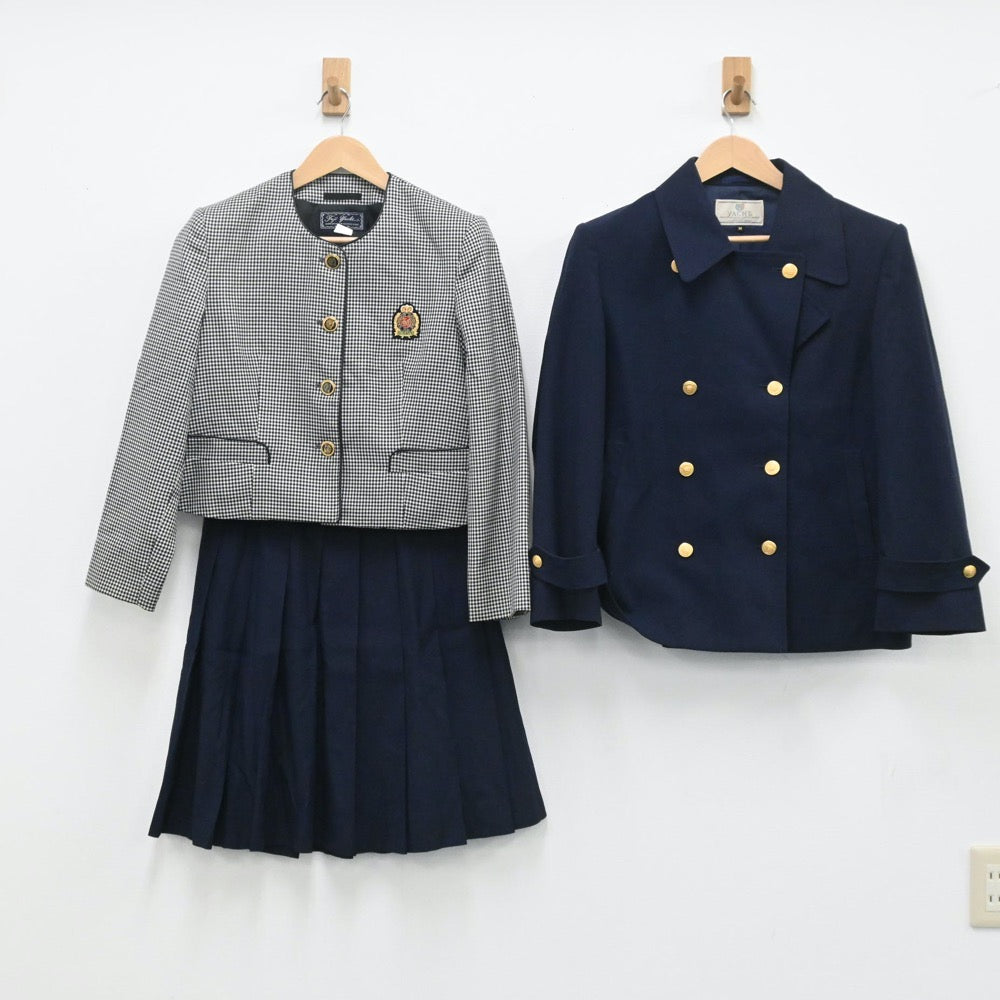 【中古】北海道 函館大妻高等学校 女子制服 3点（ブレザー・スカート）sf003713