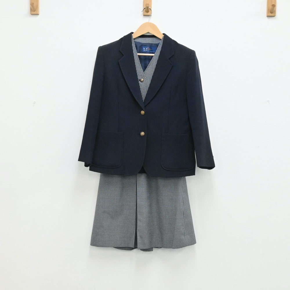 中古制服】北海道 新川高等学校 女子制服 3点（ブレザー・ベスト
