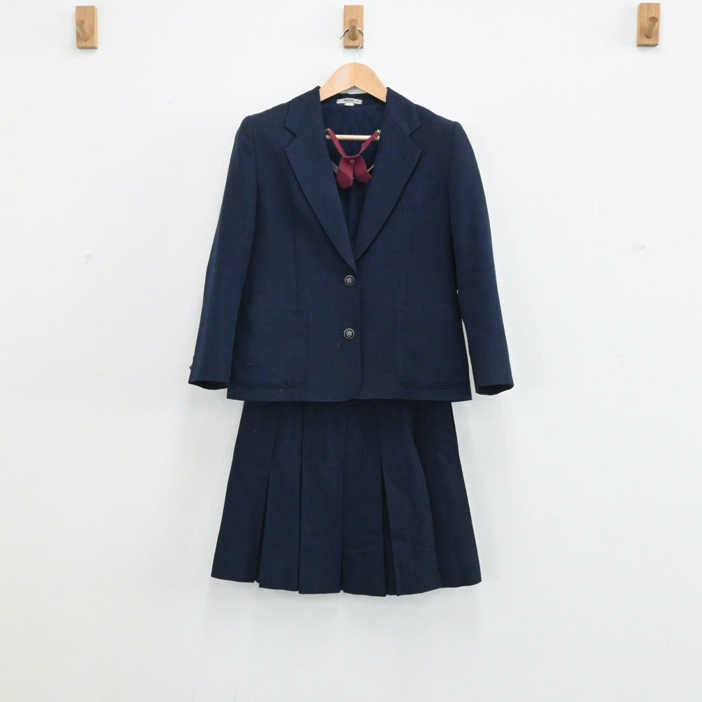 【中古】愛知県 春日井南高等学校 女子制服 4点（ブレザー・ベスト・スカート）sf003887