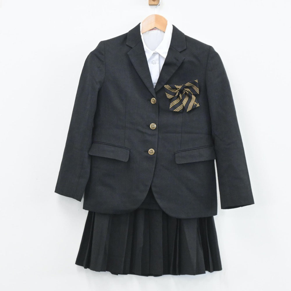 【中古】北海道 登別明日中等教育学校 女子制服 12点（ブレザー・シャツ・ニットベスト・スカート）sf003947