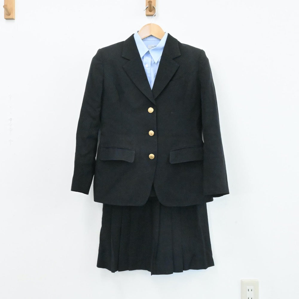 【中古】北海道 札幌旭丘高校 女子制服 4点（ブレザー・シャツ・スカート・スカート）sf004033