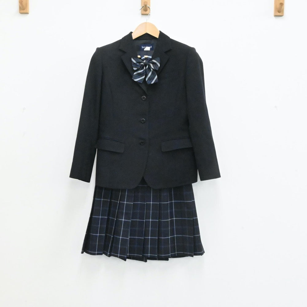 【中古】大阪府 好文学園女子高等学校 女子制服 5点（ブレザー・ニット・スカート）sf004127