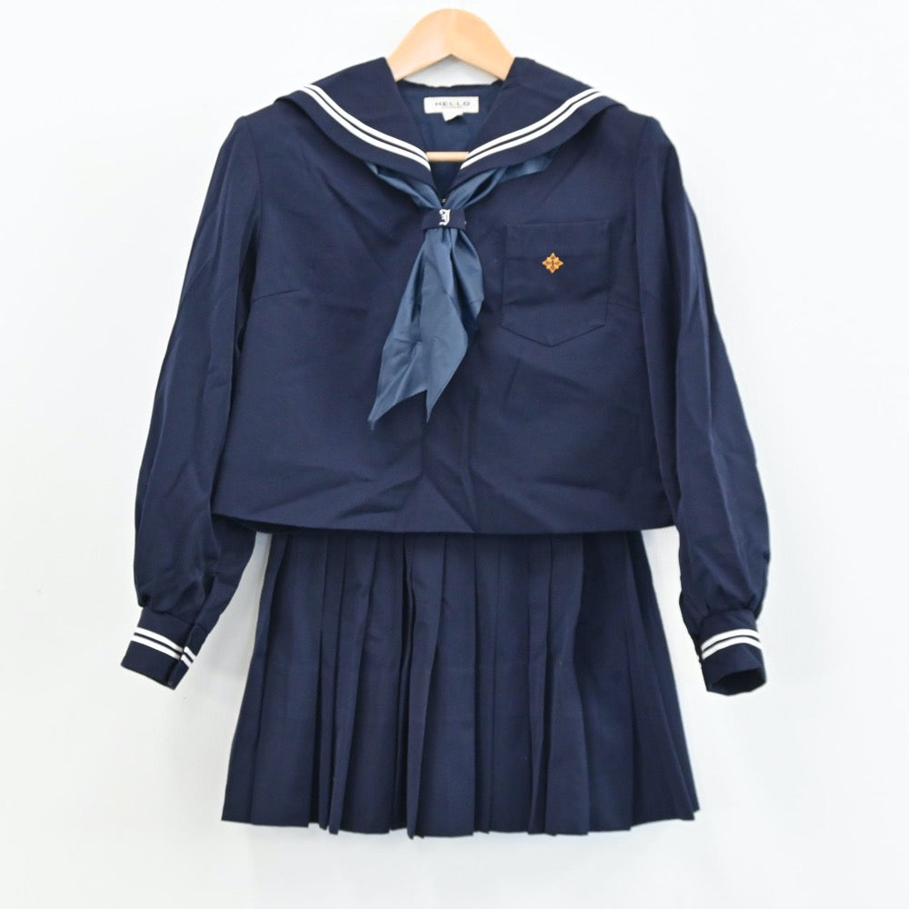 【中古】高知県 高知市立城東中学校 女子制服 4点（セーラー服・スカート）sf004206