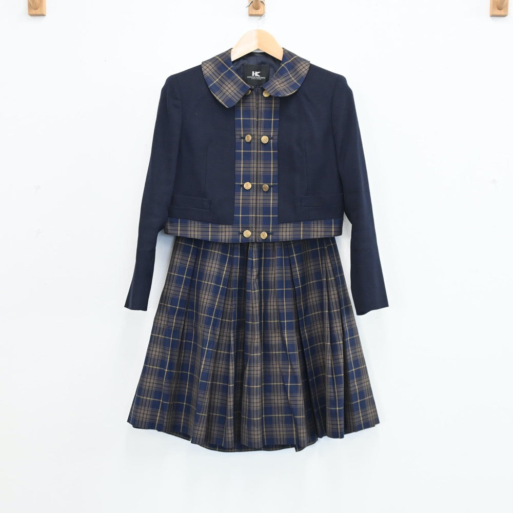 【中古】福岡県 福岡女子高等学校 女子制服 3点（ブレザー・ニット・スカート）sf004239