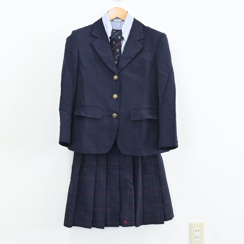 【中古】広島県 広島県立廿日市高等学校 女子制服 5点（ブレザー・ニット・シャツ・スカート）sf004300