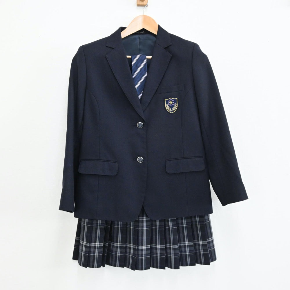 【中古】東京都 東京都立新宿高等学校 女子制服 5点（ブレザー・スカート・スカート）sf004360