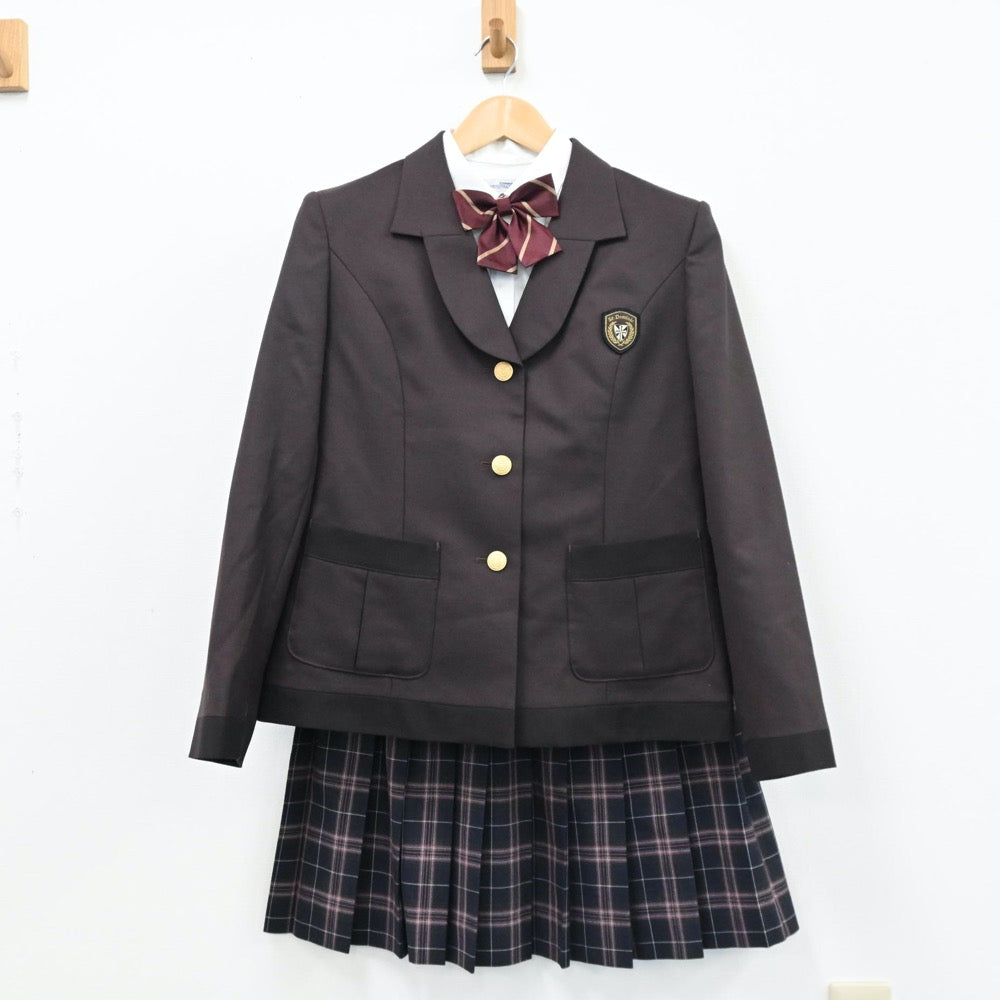 【中古】宮城県 聖ドミニコ学院高等学校 女子制服 6点（ブレザー・シャツ・ニット・スカート）sf004396