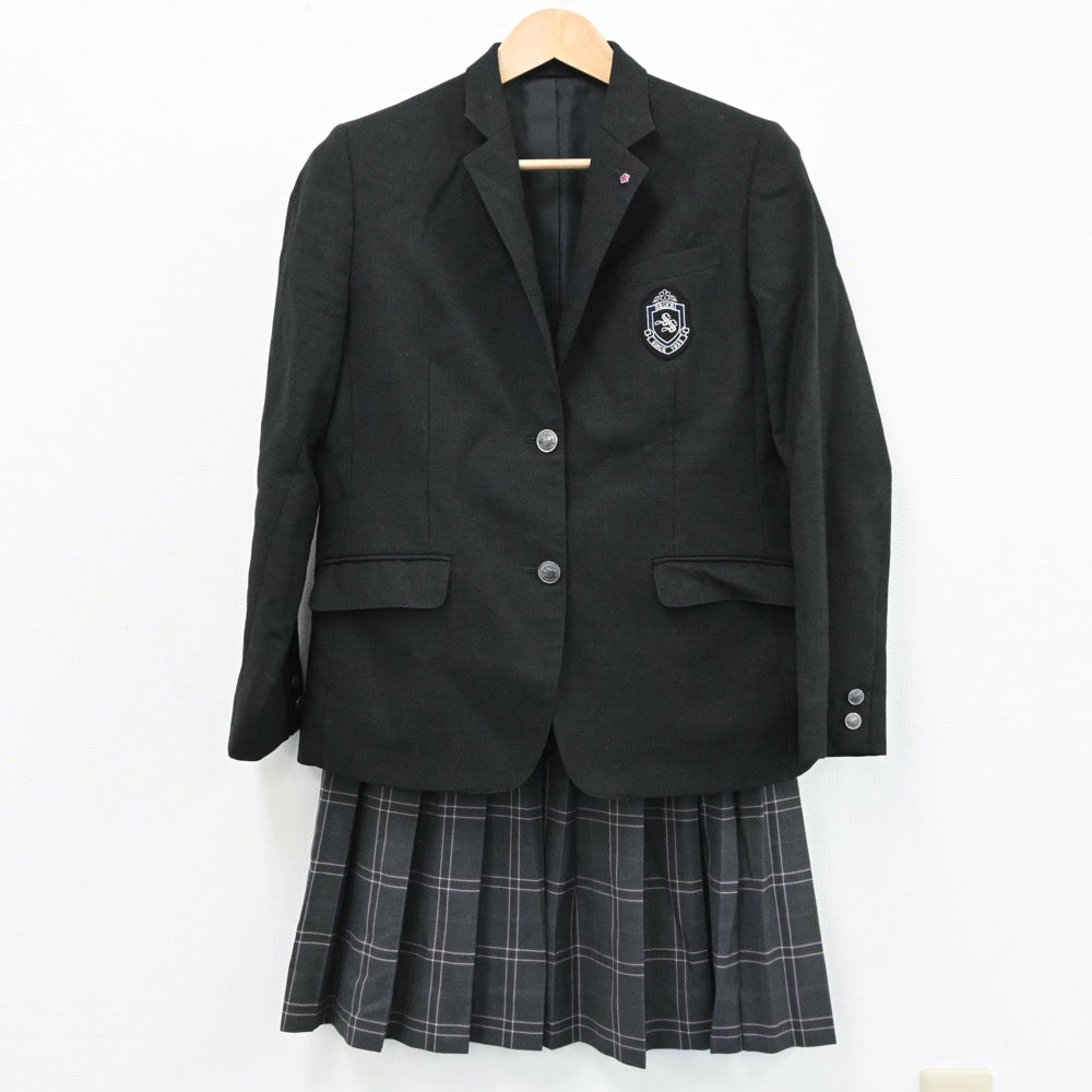 【中古】大阪府 大阪成蹊女子高等学校 女子制服 5点（ブレザー・ニット・スカート）sf004405