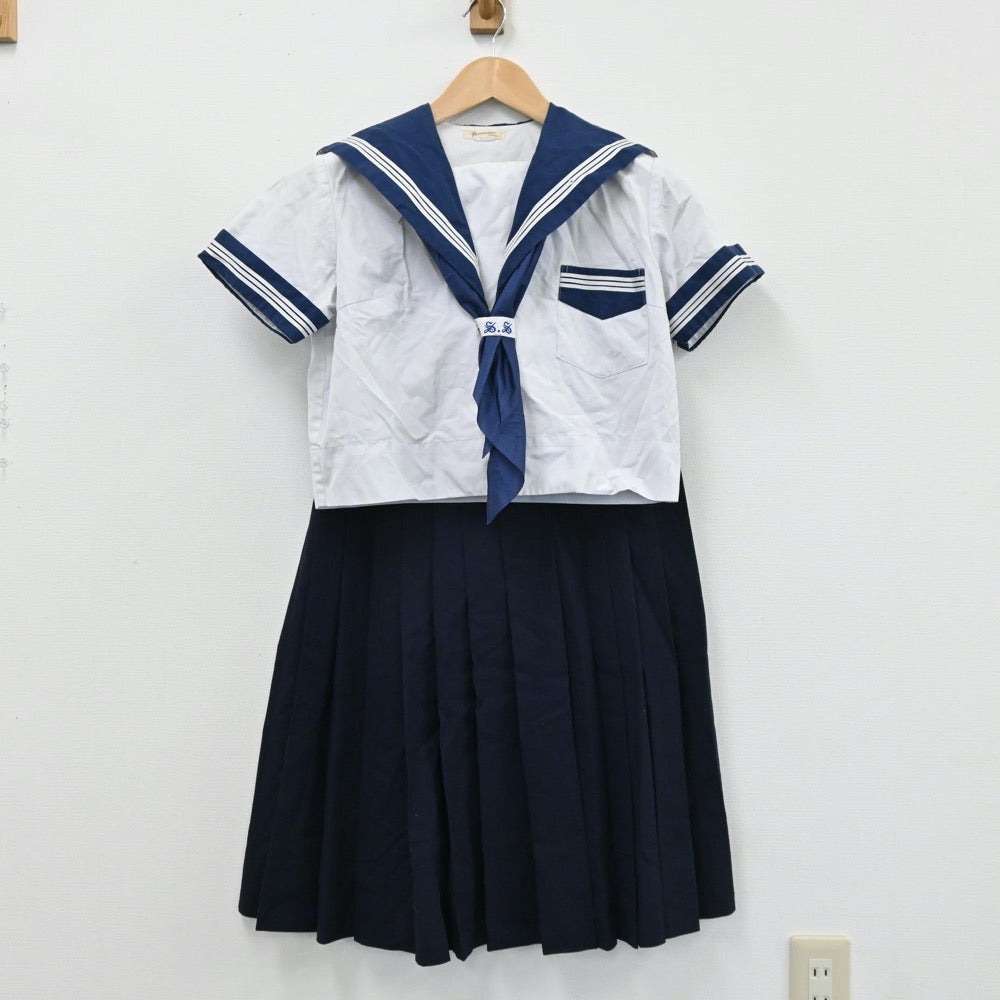 【中古】大阪府 大阪成蹊女子高等学校 女子制服 5点（セーラー服・スカート）sf004406