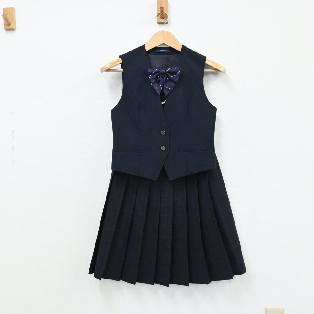 中古制服】東京都 東亜学園高等学校 女子制服 4点（ベスト