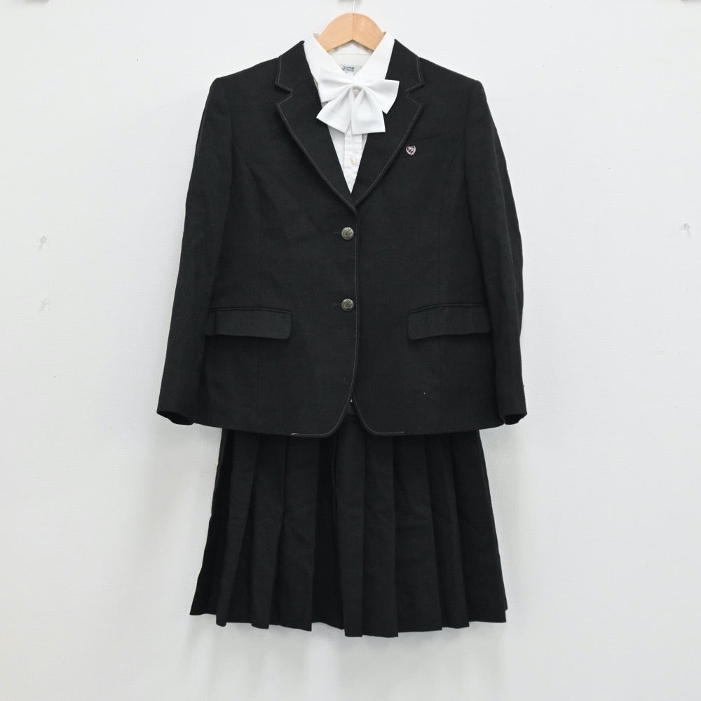 【中古】兵庫県 兵庫大学附属須磨ノ浦高等学校 女子制服 6点（ブレザー・シャツ・ニット・スカート）sf004447