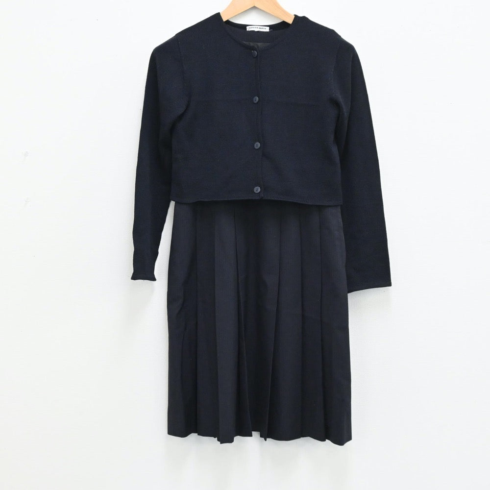 【中古】栃木県 佐野東高等学校 女子制服 2点（ニット・ジャンパースカート）sf004461