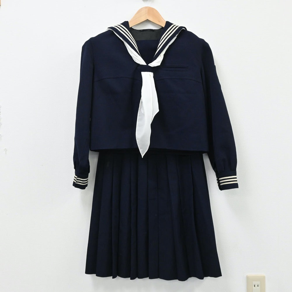 【中古】埼玉県 共立女子中学校 女子制服 3点（セーラー服・スカート）sf004529