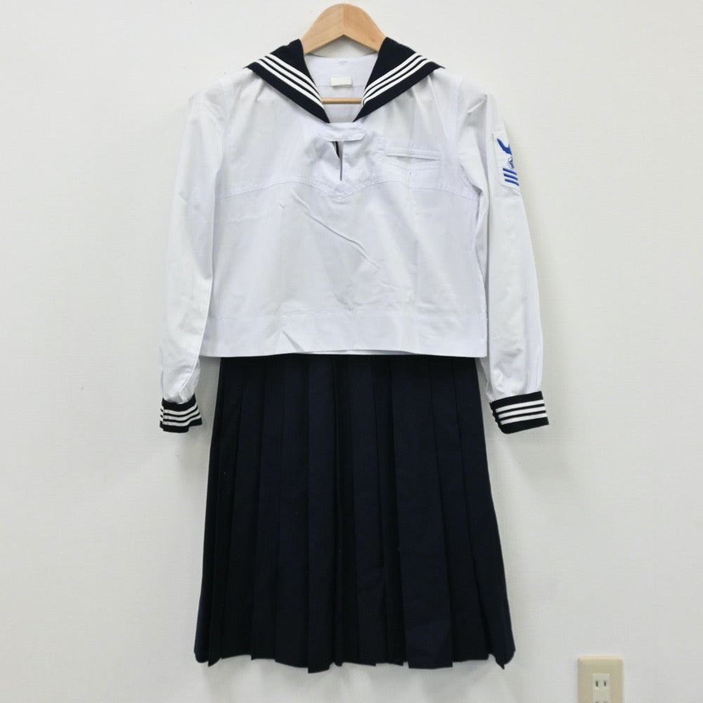 【中古】埼玉県 共立女子中学校 女子制服 3点（セーラー服・スカート）sf004530