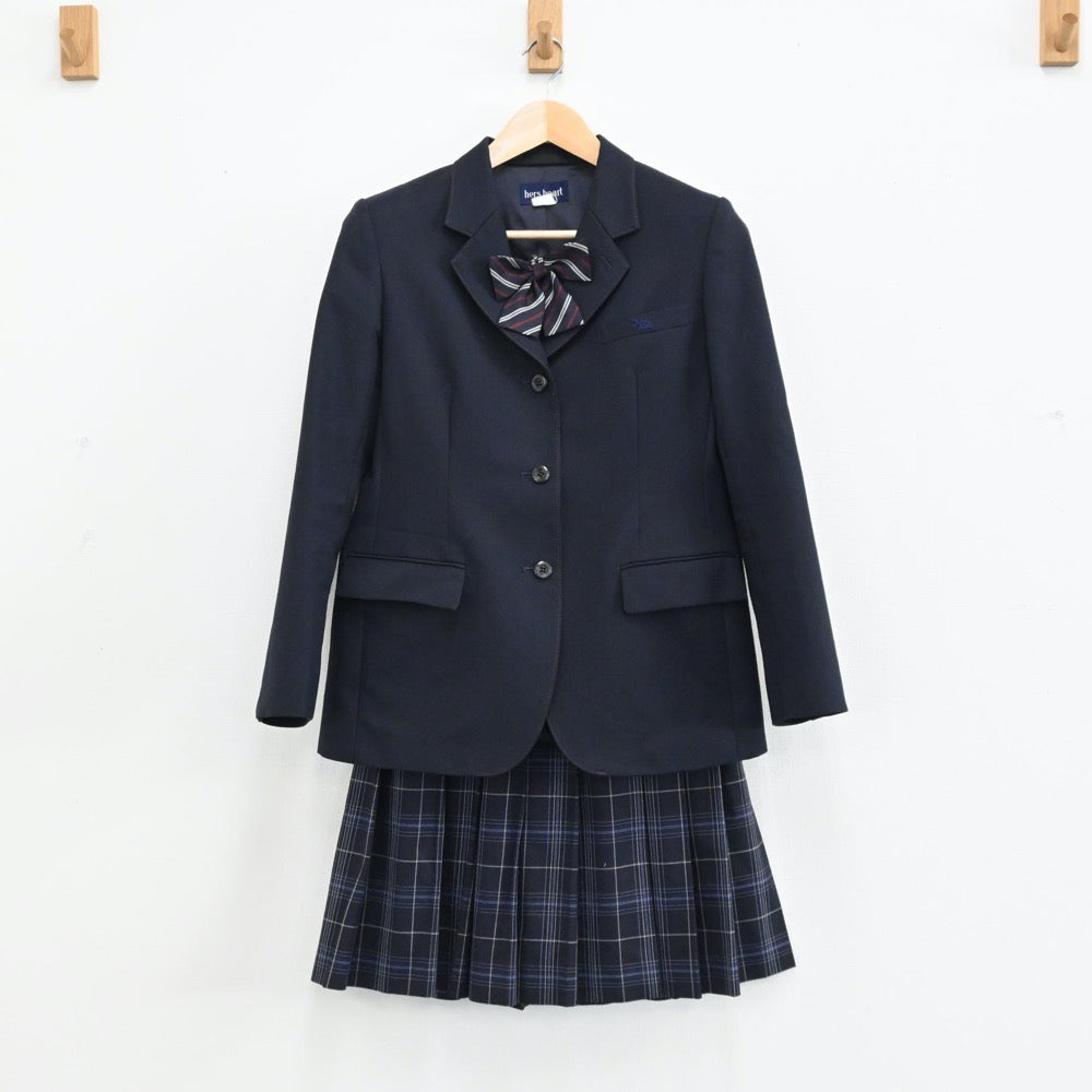 【中古】山口県 野田学園高等学校 女子制服 5点（ブレザー・ニット・ニットベスト・スカート）sf004642