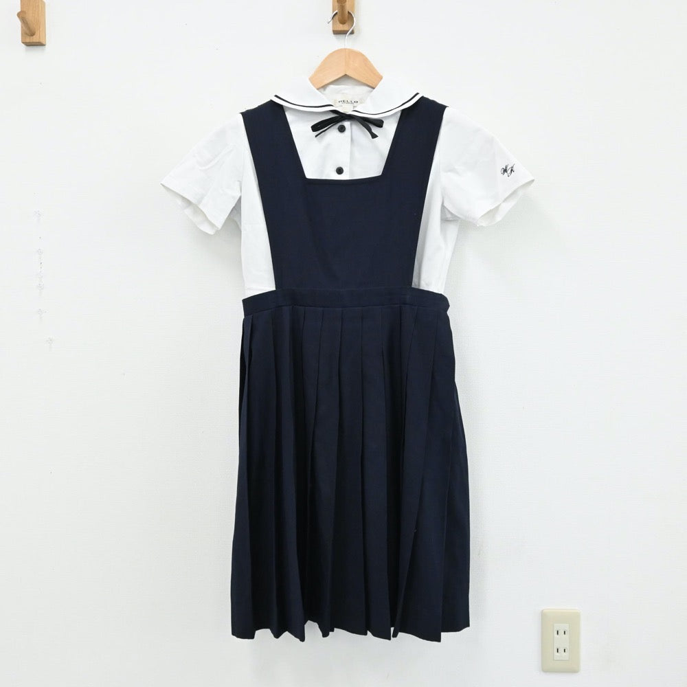 【中古】東京都 和洋九段女子中学高等学校 女子制服 2点（セーラー服・スカート）sf004670