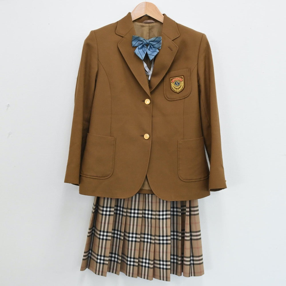 【中古】千葉県 志学館高等部学校 女子制服 3点（ブレザー・スカート）sf004851