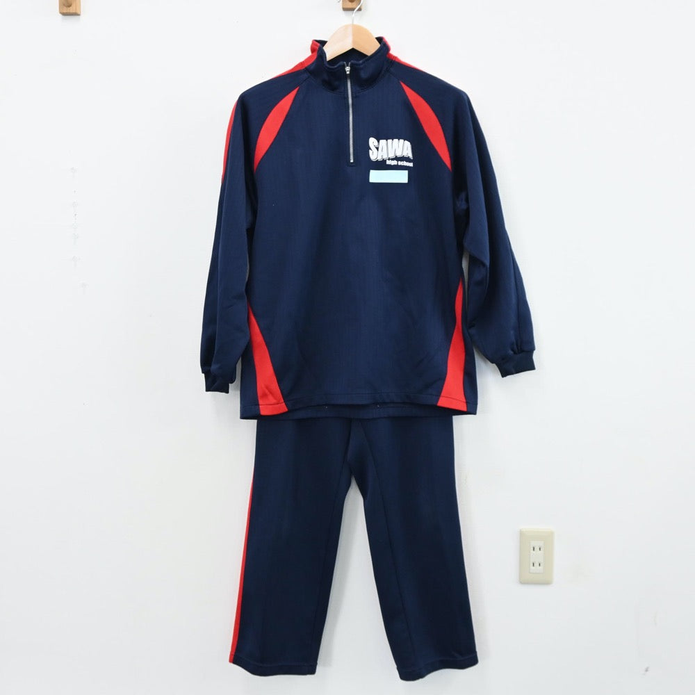 中古制服】茨城県 佐和高校 女子制服 3点（ジャージ 上