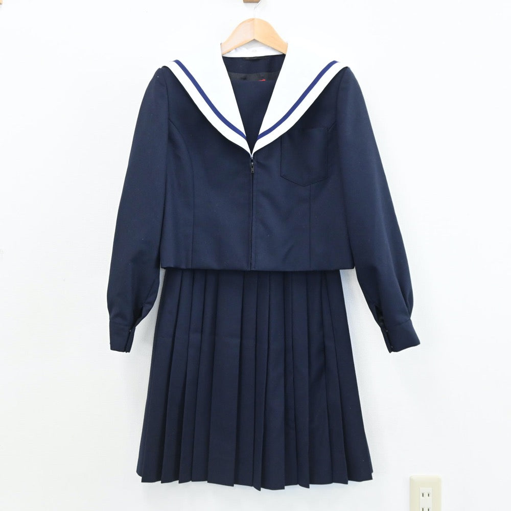 【中古】愛知県 名古屋市立山田東中学校 女子制服 2点（セーラー服・スカート）sf005503