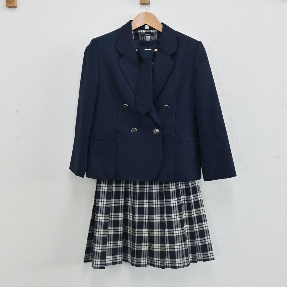 【中古】宮城県 聖和学園高等学校 女子制服 4点（ブレザー・ベスト・スカート）sf005684