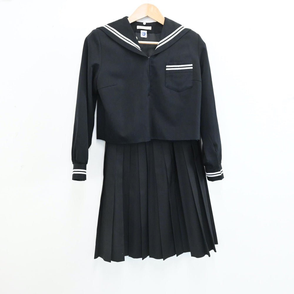 【中古】栃木県 足利短期大学附属高等学校 女子制服 2点（セーラー服・スカート）sf006020