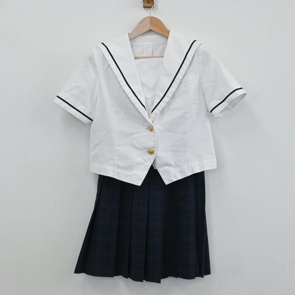 【中古】岡山県 岡山芳泉高校 女子制服 2点（セーラー服・スカート）sf006057