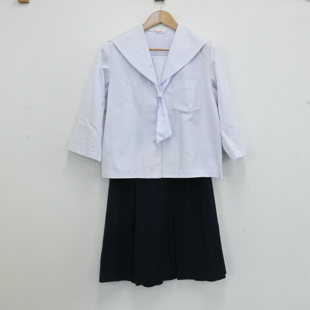 中古制服】福島県 信陵中学校 女子制服 3点（セーラー服