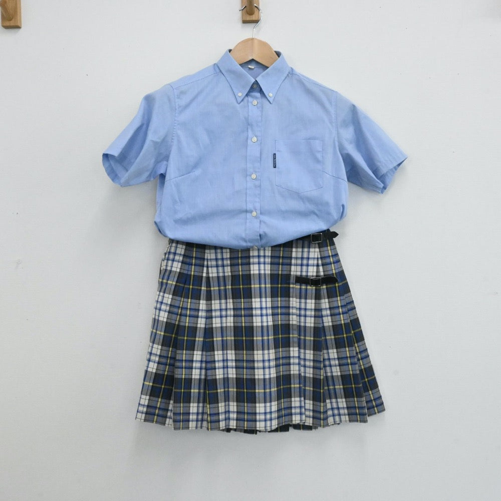 中古制服】大阪府 追手門学院高等学校 女子制服 2点（シャツ・スカート