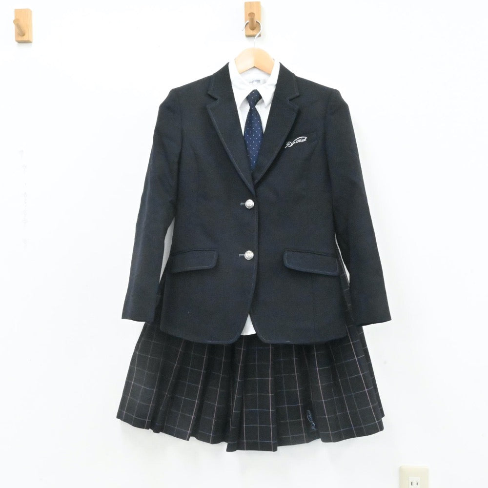 【中古】京都府 京都府立城陽高等学校 女子制服 5点（ブレザー・シャツ・スカート）sf007154